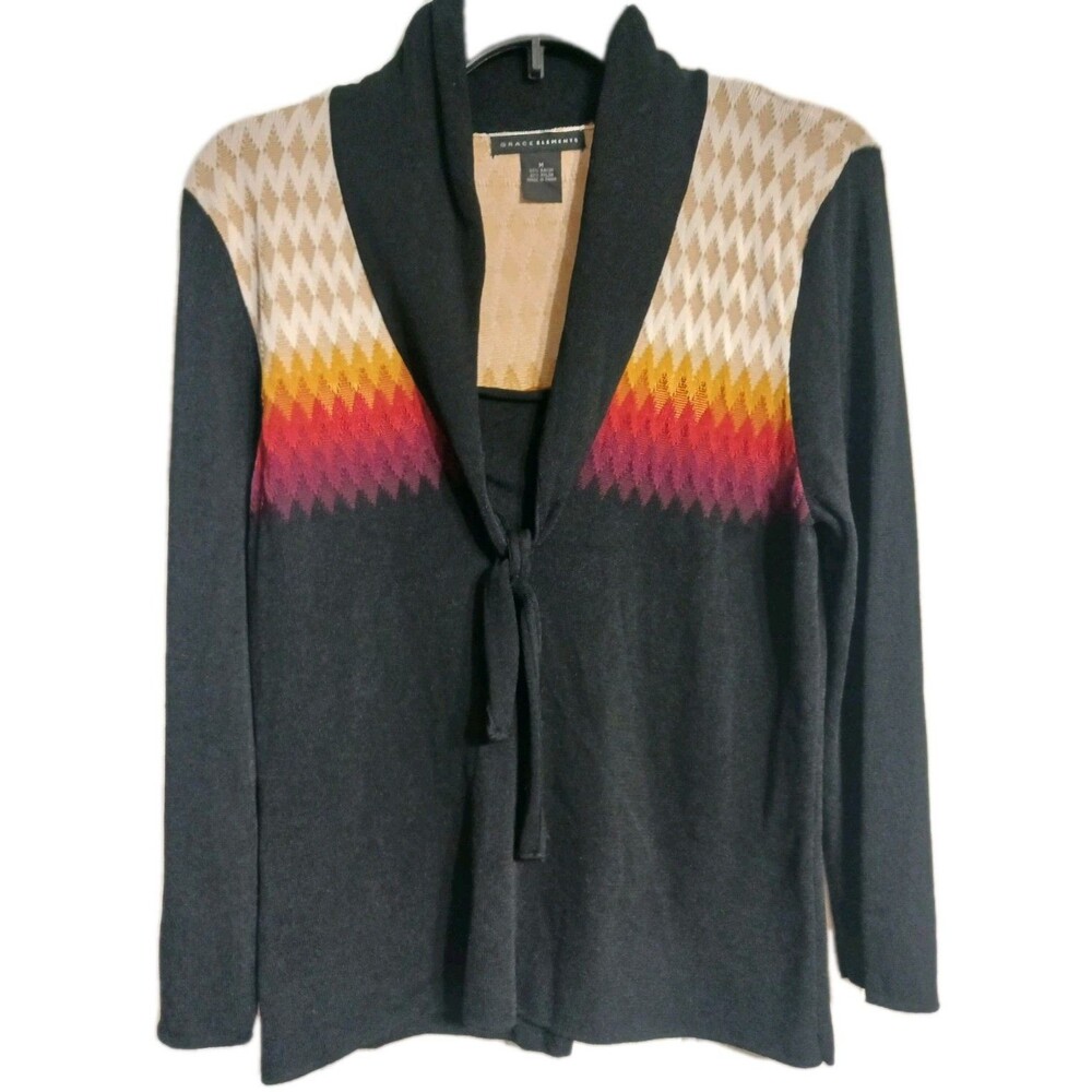 Women's Grace Elements Light Ombre Sweater Top Size M